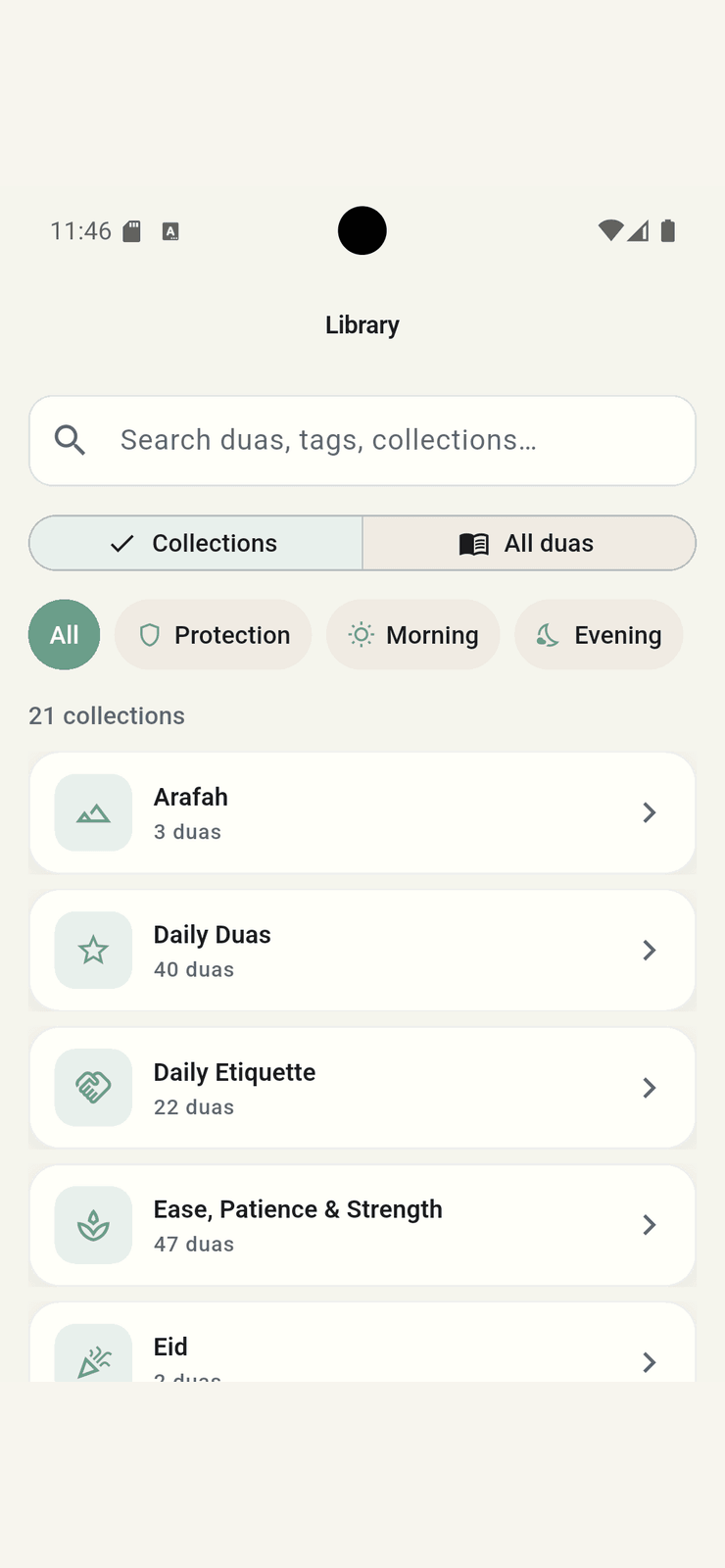Library: Collections and themes made easier to revisit.